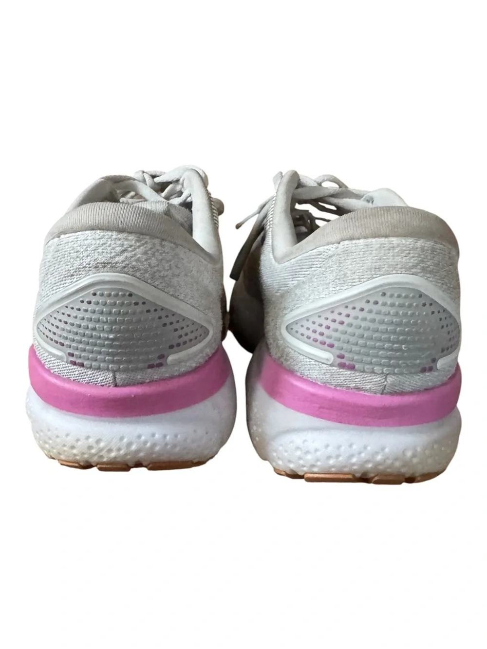 Brooks Women's Running Shoes - Light Gray with Pink & Aqua Gradient